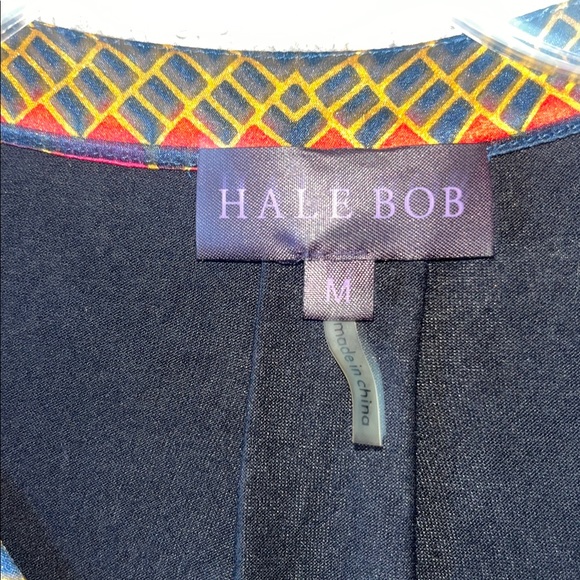 Hale Bob Floral Knitted Top Silk Long Sleeve Henley Neck Size M - Picture 5 of 8